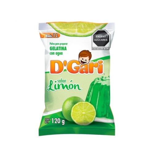 D'GARI GELATIN DESSERT LIMON 120g  **